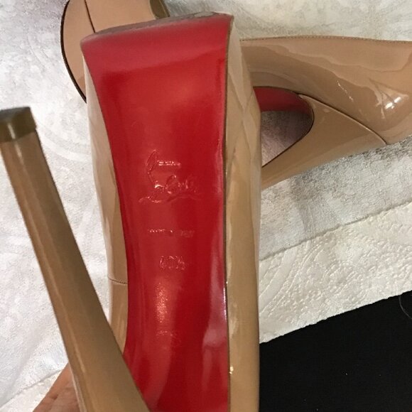 Christian Louboutin Lady Peep Platform Nude Pump - Picture 9 of 12